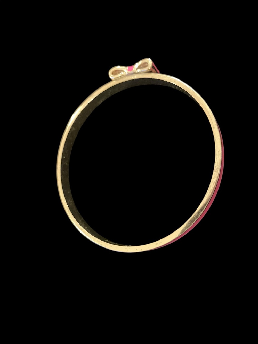 Kate Spade New York Enamel Bow Bangle Bracelet Pink retired - Picture 4 of 8